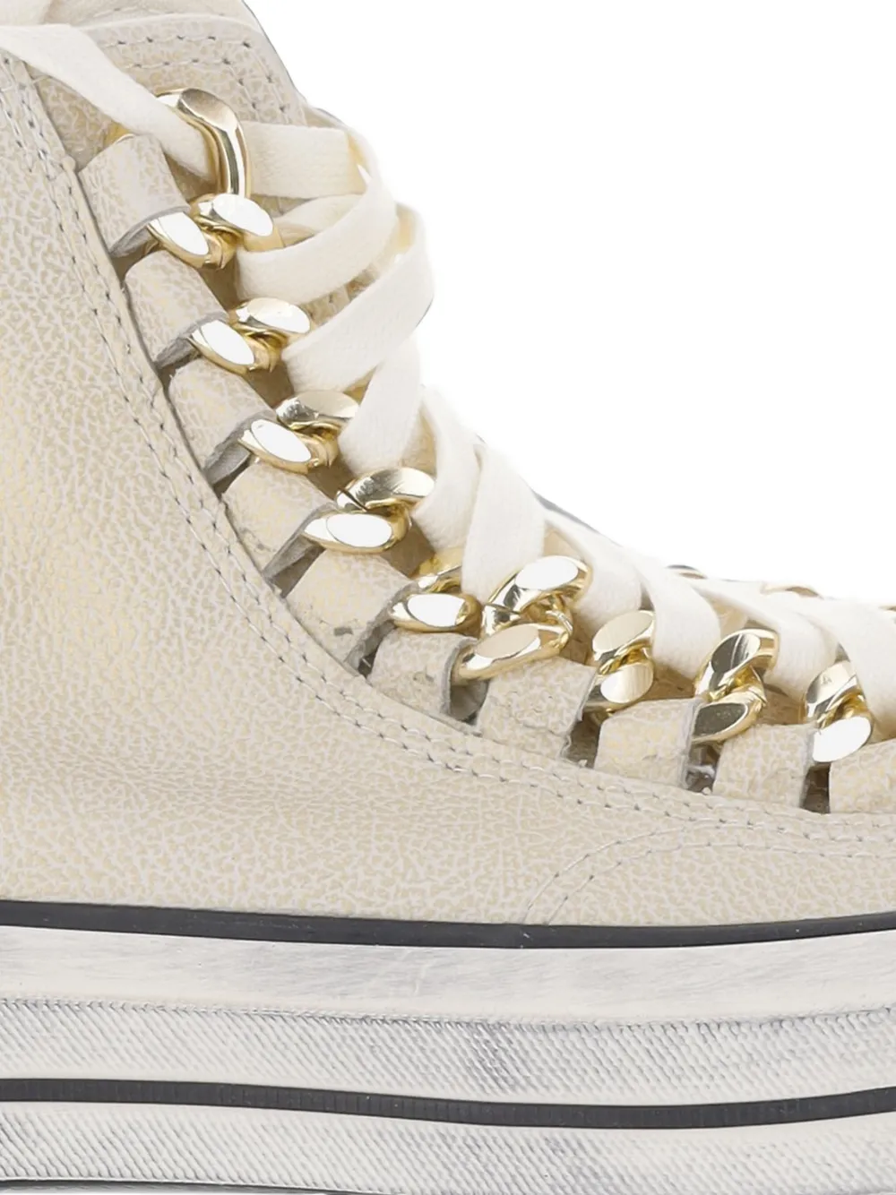 Converse Chuck 70 Industrial Glam chain-link high-top sneakers Beige