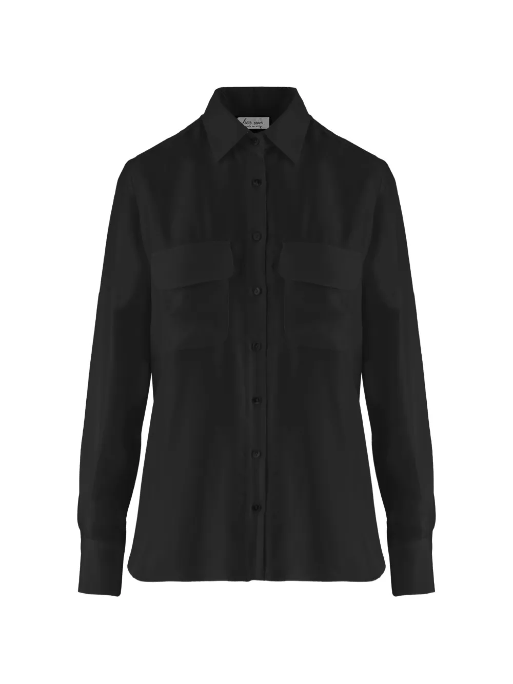 Her Shirt silk flap-pocket shirt