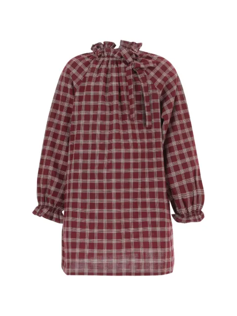 Babe And Tess check ruffled dress