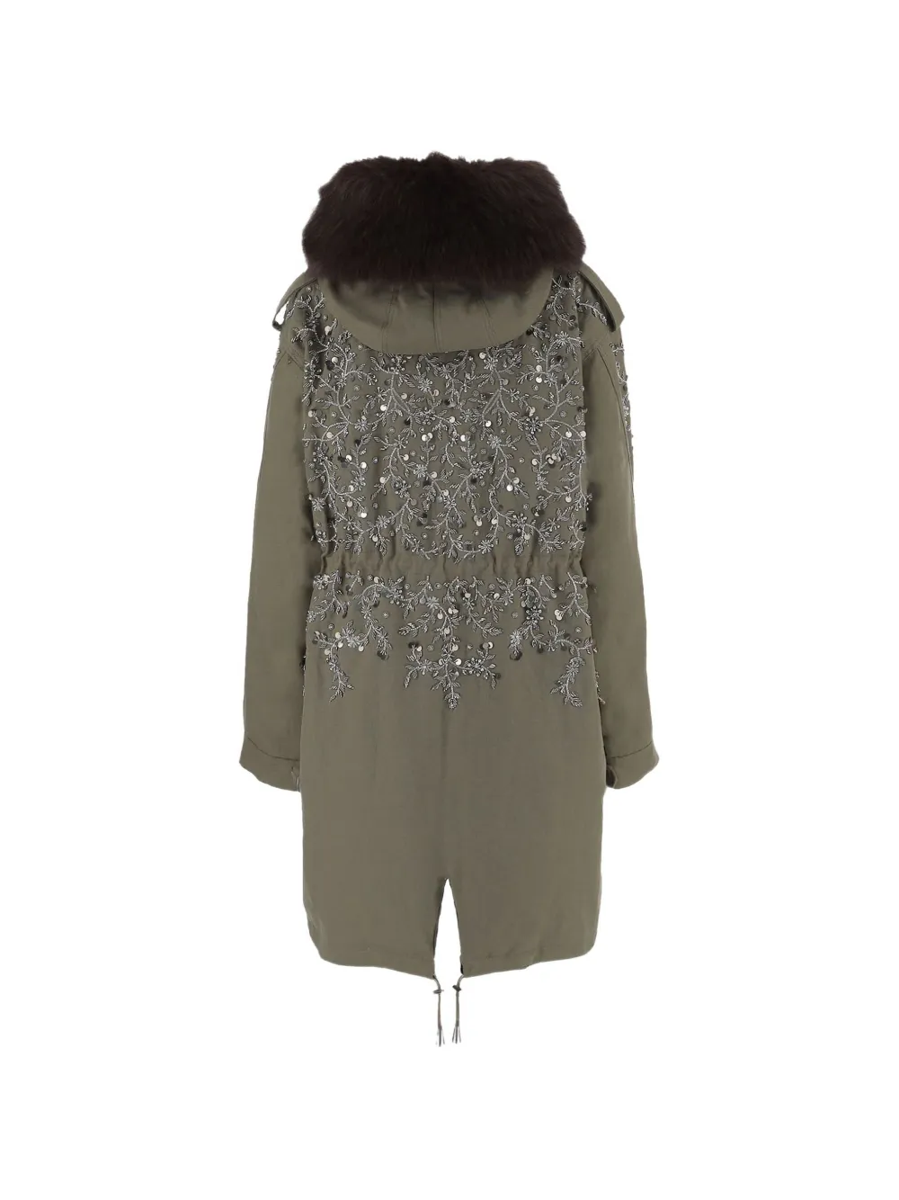 Stella McCartney sequin-embellished parka Groen