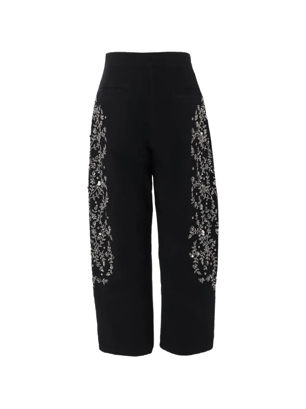 Stella McCartney Broek met ballonpijpen verfraaid met kristallen Zwart