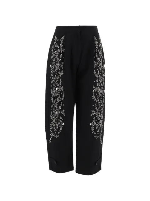Stella McCartney pantalones barrel con detalles de cristal