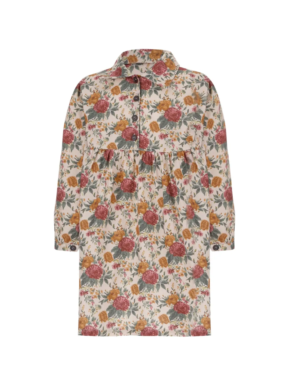 Babe And Tess floral-print button-up dress - Tons neutres Babe And Tess floral-print button-up dress - Tons neutres