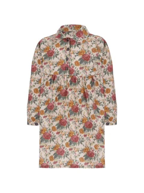 Babe And Tess floral-print button-up dress