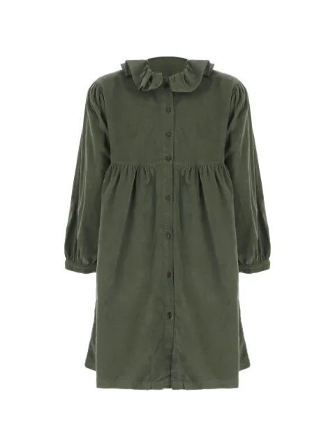 Babe And Tess ruffle-collar corduroy dress