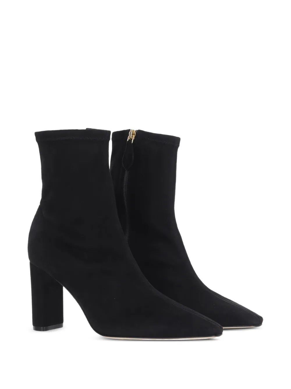Arteana Marcella suede pointed-toe ankle boots Zwart