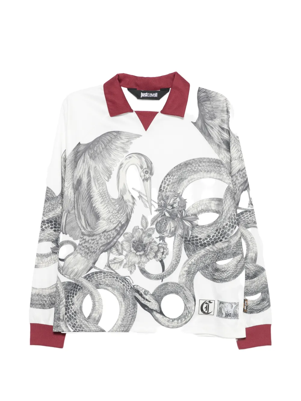 Just Cavalli graphic-print long-sleeve T-shirt