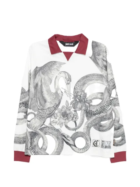 Just Cavalli graphic-print long-sleeve T-shirt