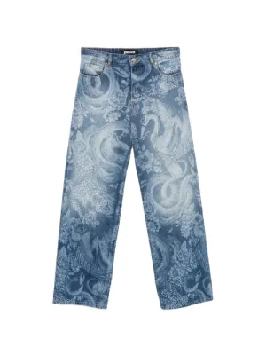 FENDI Sea Garden-print Jeans | Blue | FARFETCH