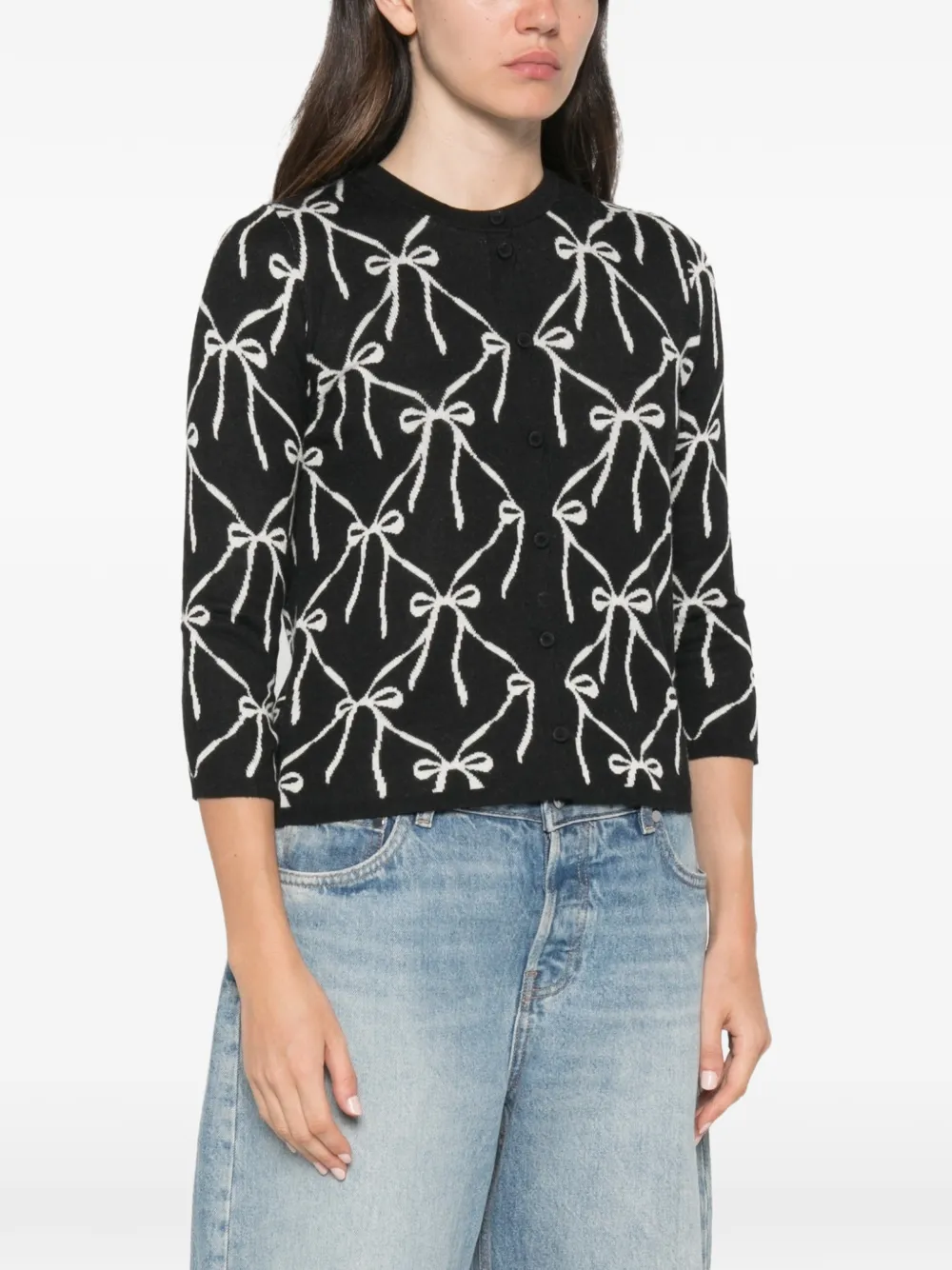 TWINSET Vest met strik-patroon Zwart