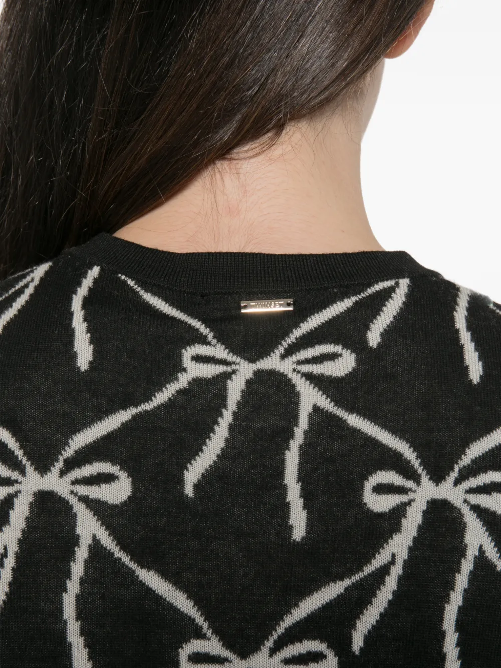TWINSET Vest met strik-patroon Zwart