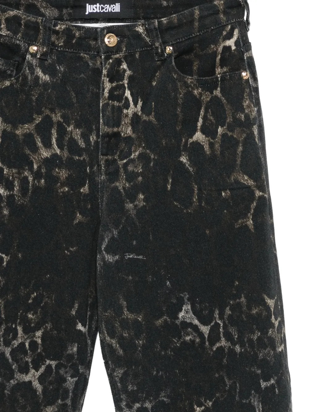 Just Cavalli Jeans met dierenprint Zwart
