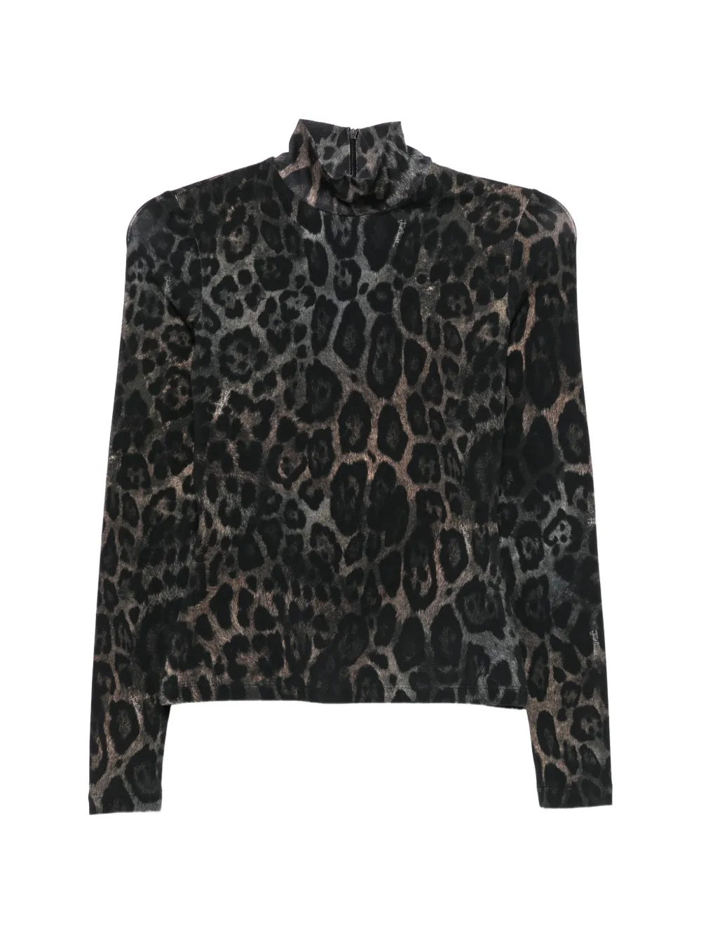 Just Cavalli leopard-print high-neck T-shirt