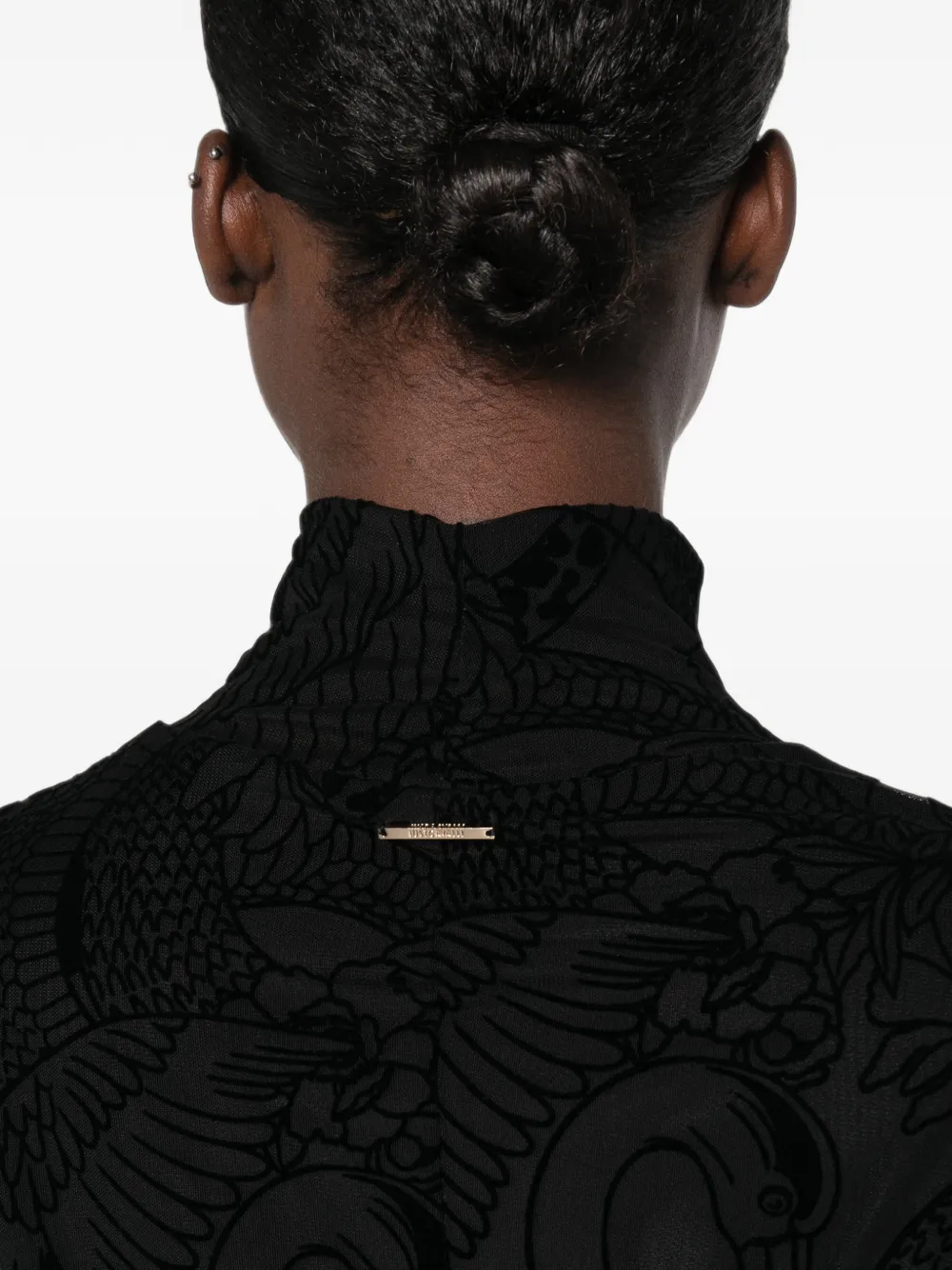 Just Cavalli Midi-jurk met lange mouwen Zwart