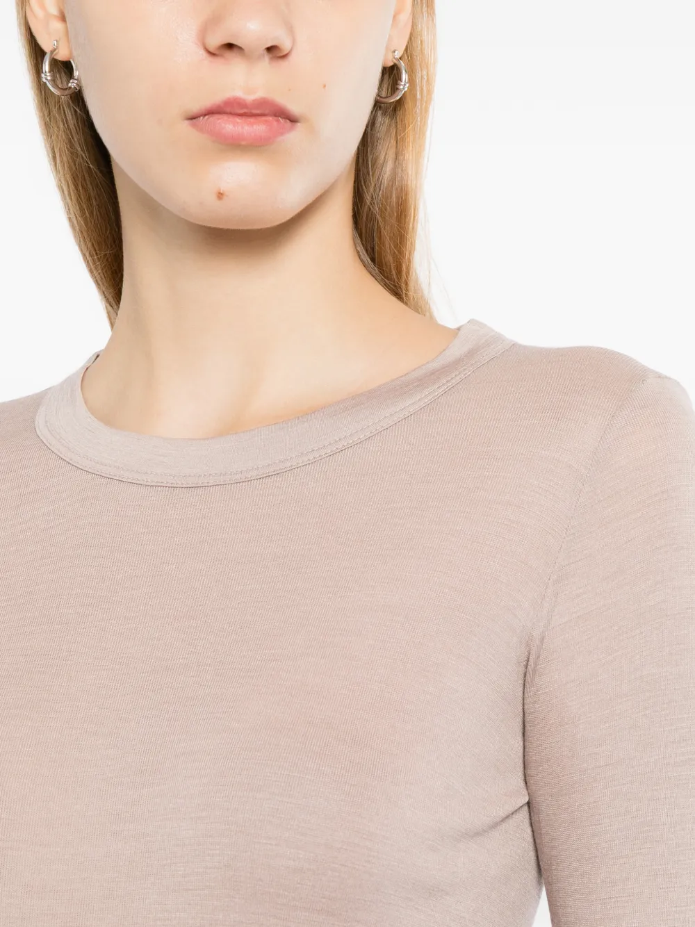 Rick Owens Geribbeld T-shirt Roze
