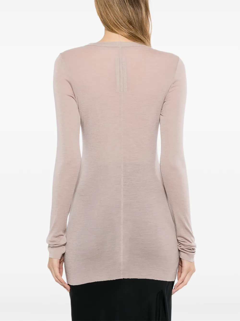 Rick Owens Geribbeld T-shirt Roze