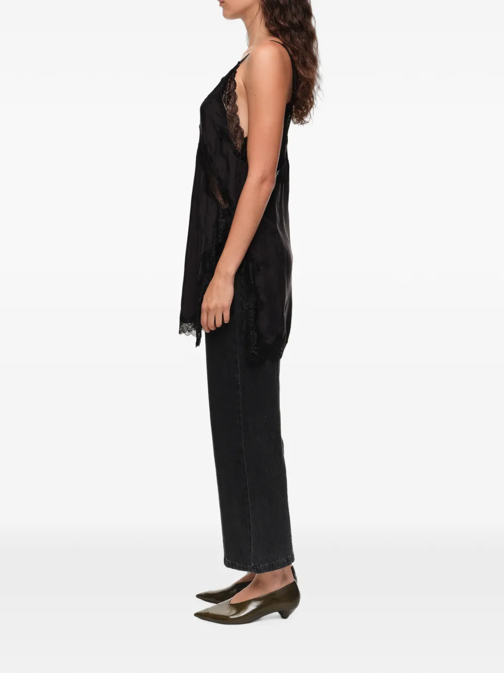 BIMBA Y LOLA Straight cropped denim broek op enkellengte Zwart