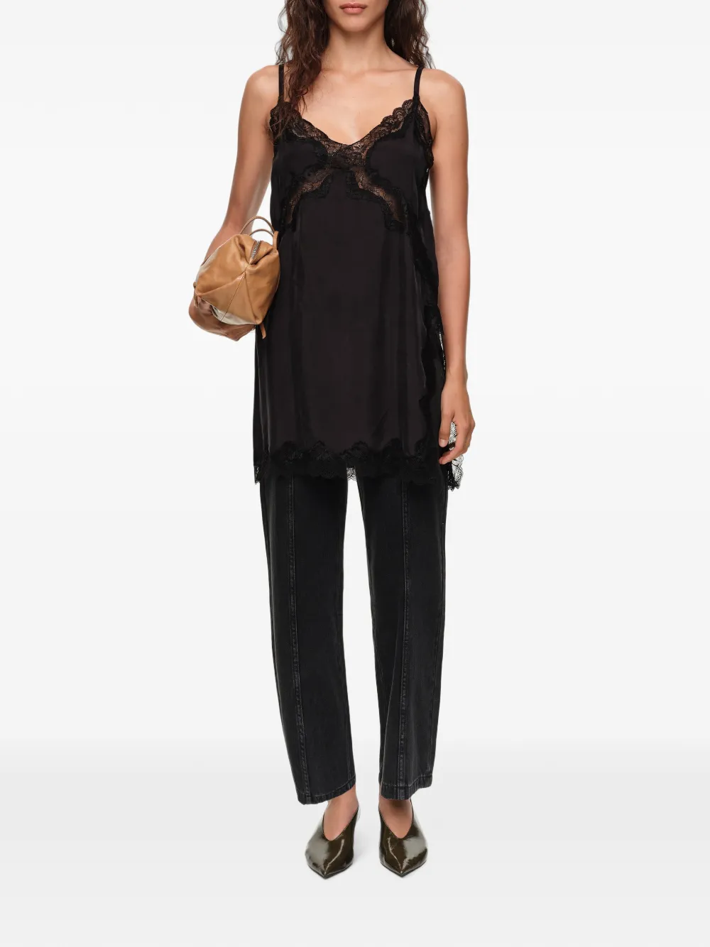 BIMBA Y LOLA Straight cropped denim broek op enkellengte Zwart