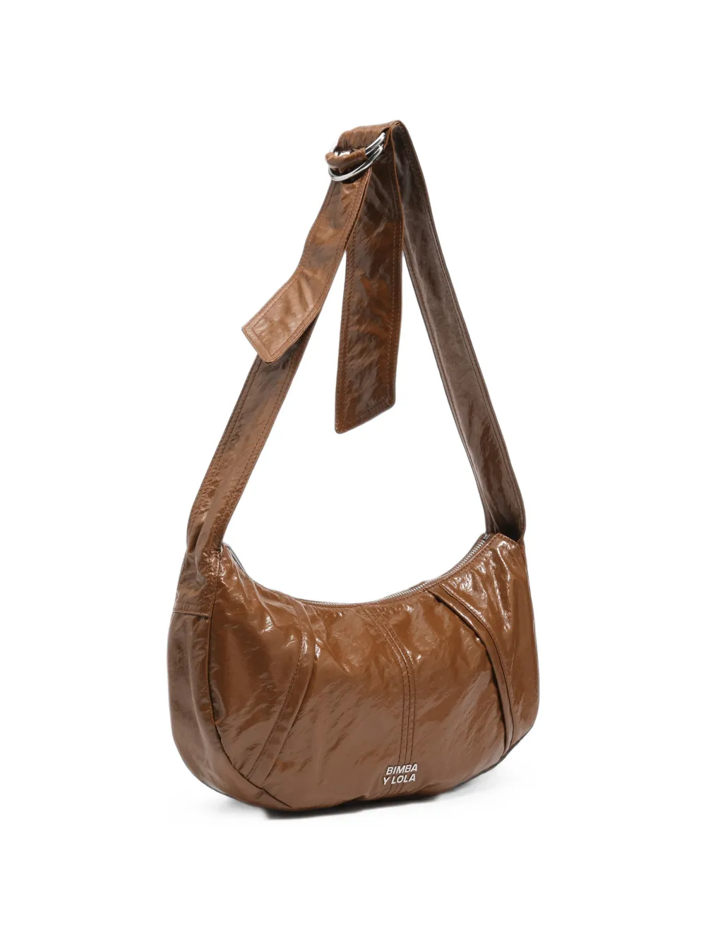 BIMBA Y LOLA Medium Shiny Toffee Moon tas Bruin