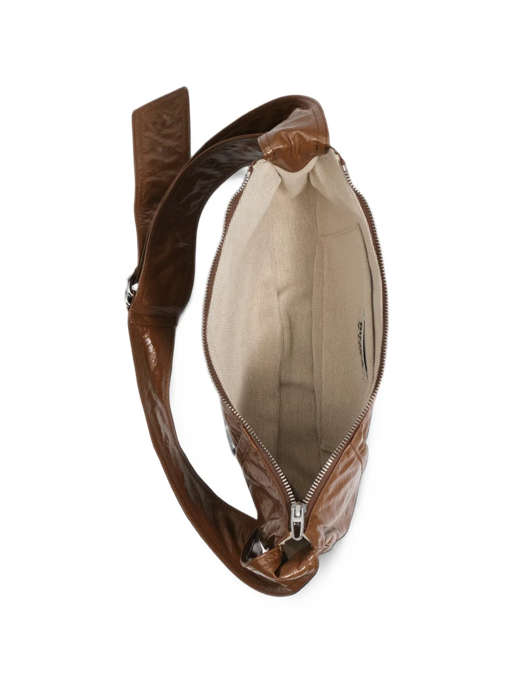 BIMBA Y LOLA Medium Shiny Toffee Moon tas Bruin