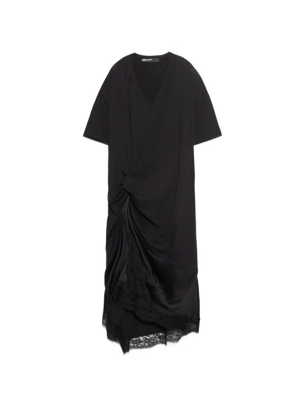 bimba y lola black dress Knot Bimaterial T-shirt | Black Color:Umber Long dress Fitted and The Music Beat: Beyoncé's SHEIN_Chocolate_Bootcut