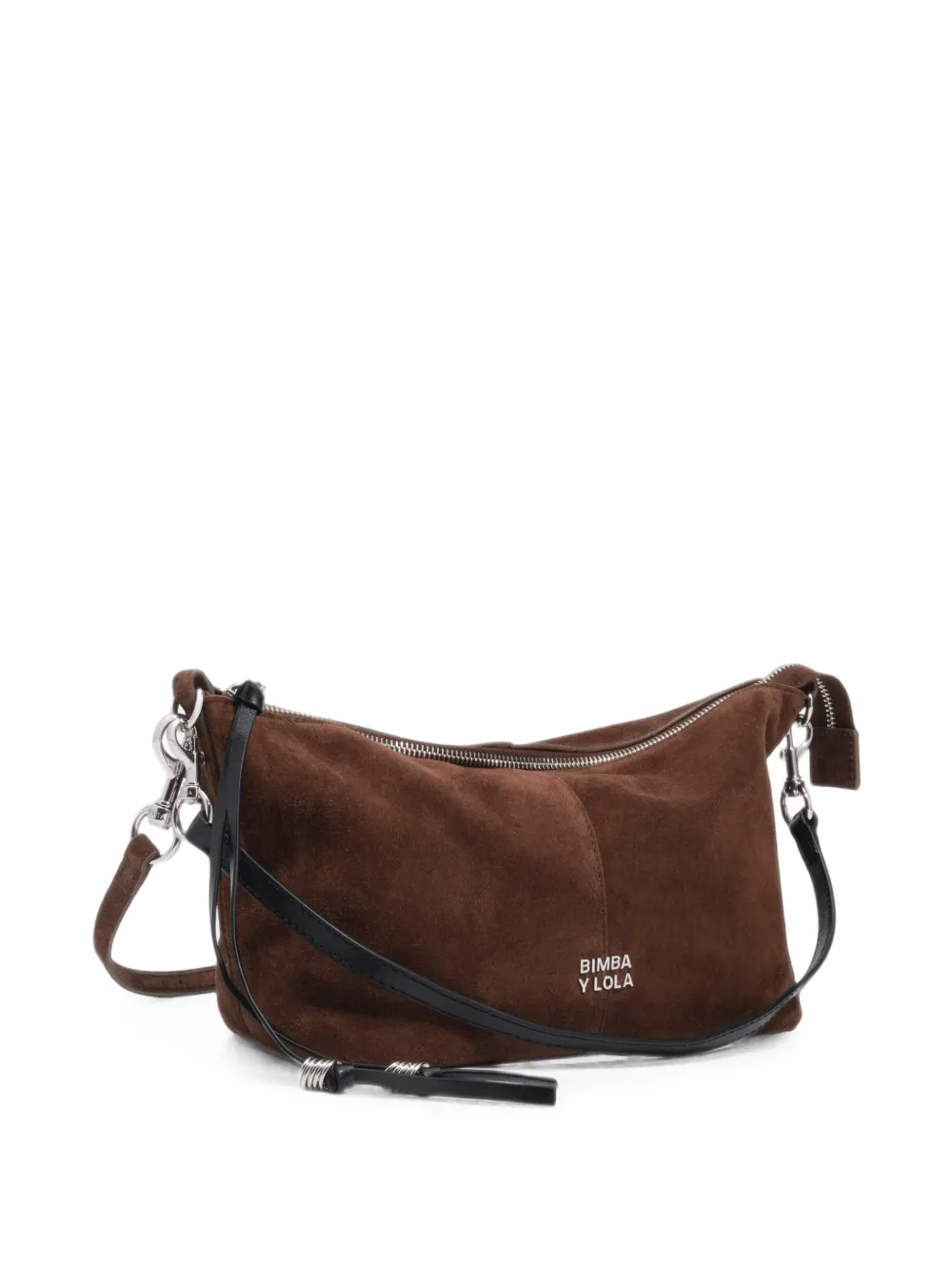 BIMBA Y LOLA Medium Coffee Madrid suède tas Bruin