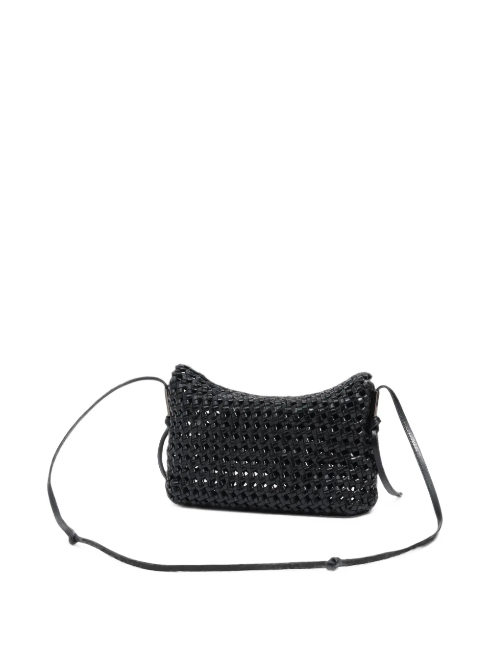 BIMBA Y LOLA Kleine geplooide leren crossbodytas Zwart