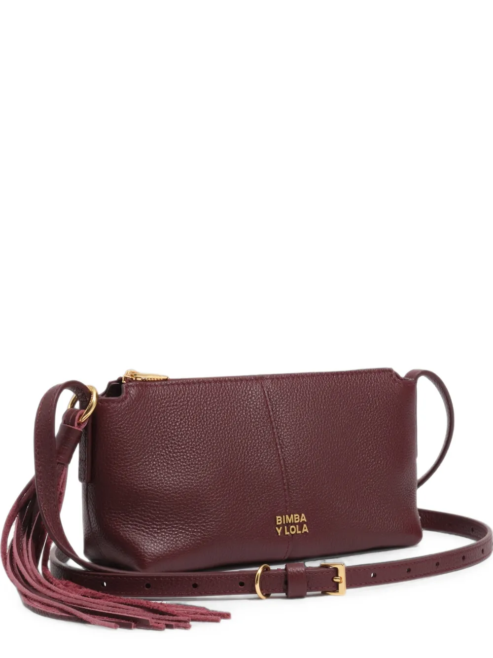 BIMBA Y LOLA Borsa a tracolla in pelle bordeaux - Rosso