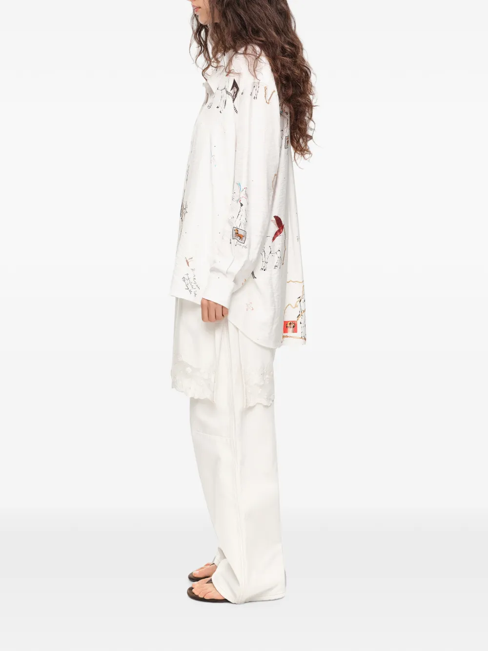 BIMBA Y LOLA Blouse met ketting Wit