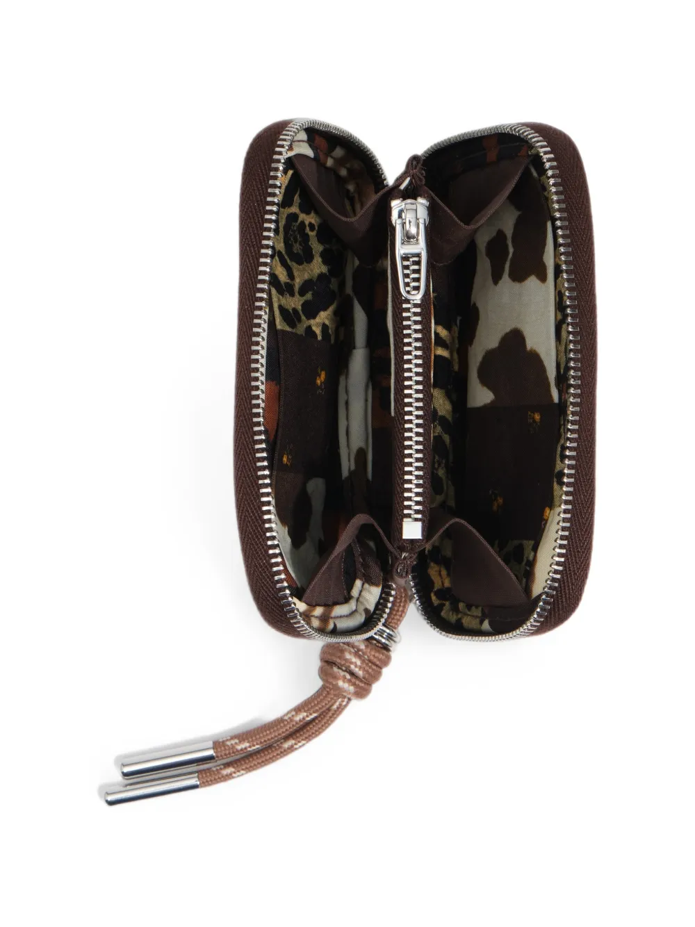 BIMBA Y LOLA Kleine Mocha nylon portemonnee Bruin