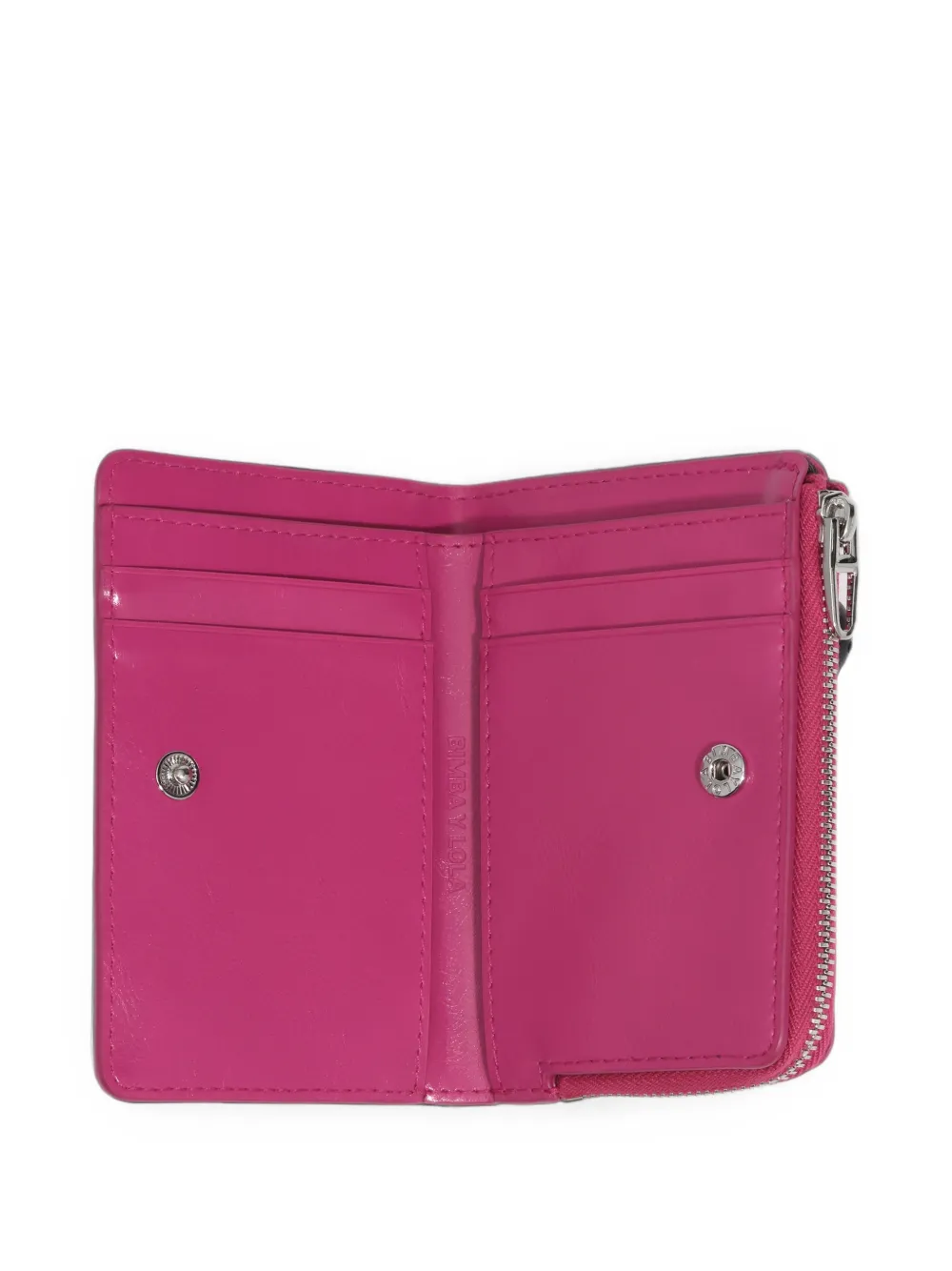 BIMBA Y LOLA Fuchsia compacte leren portemonnee Roze