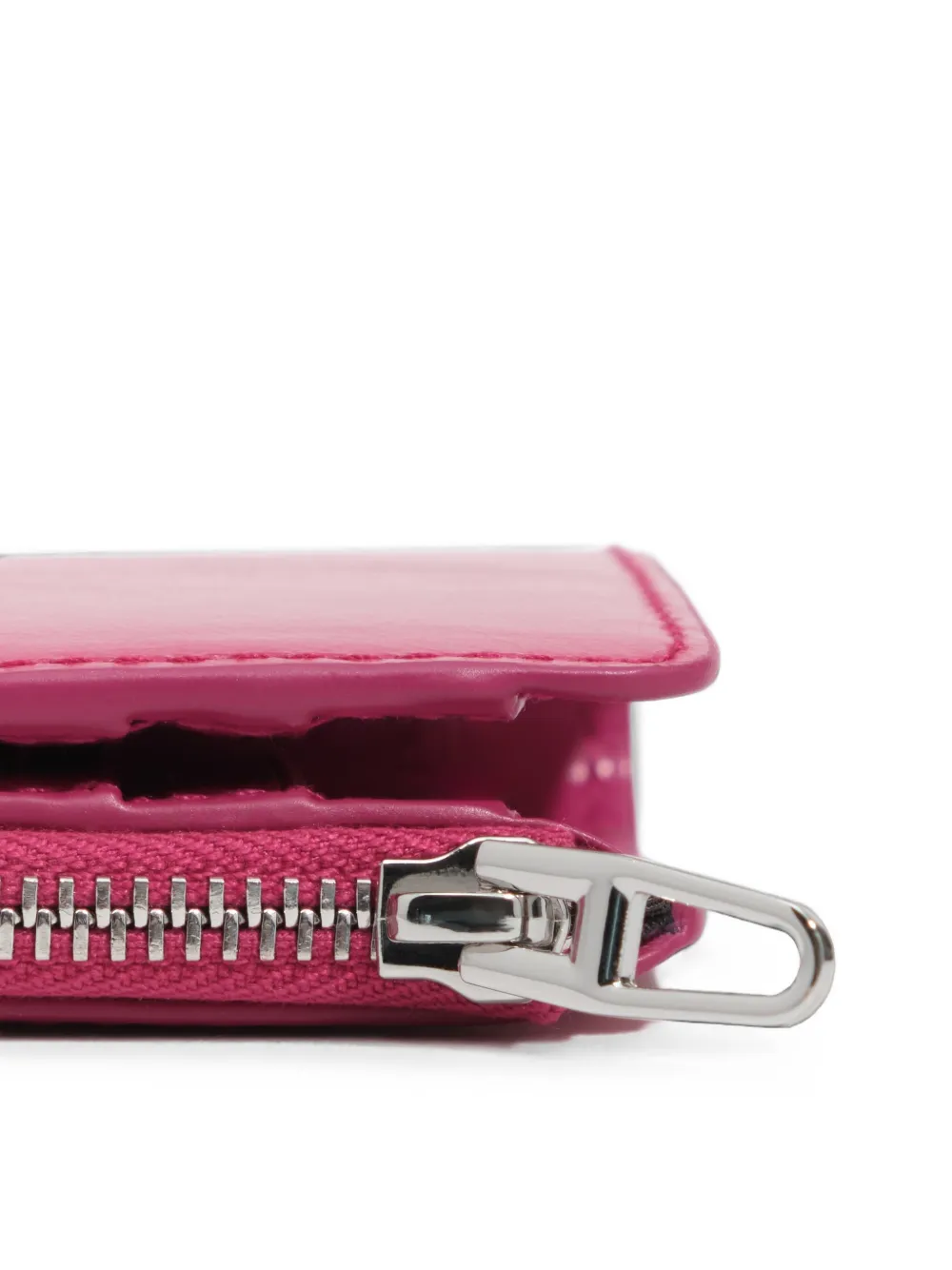 BIMBA Y LOLA Fuchsia compacte leren portemonnee Roze