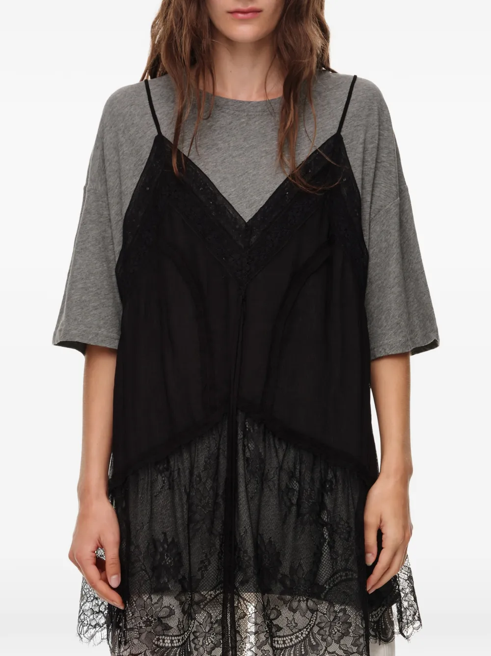 BIMBA Y LOLA Gemêleerd T-shirt Zwart