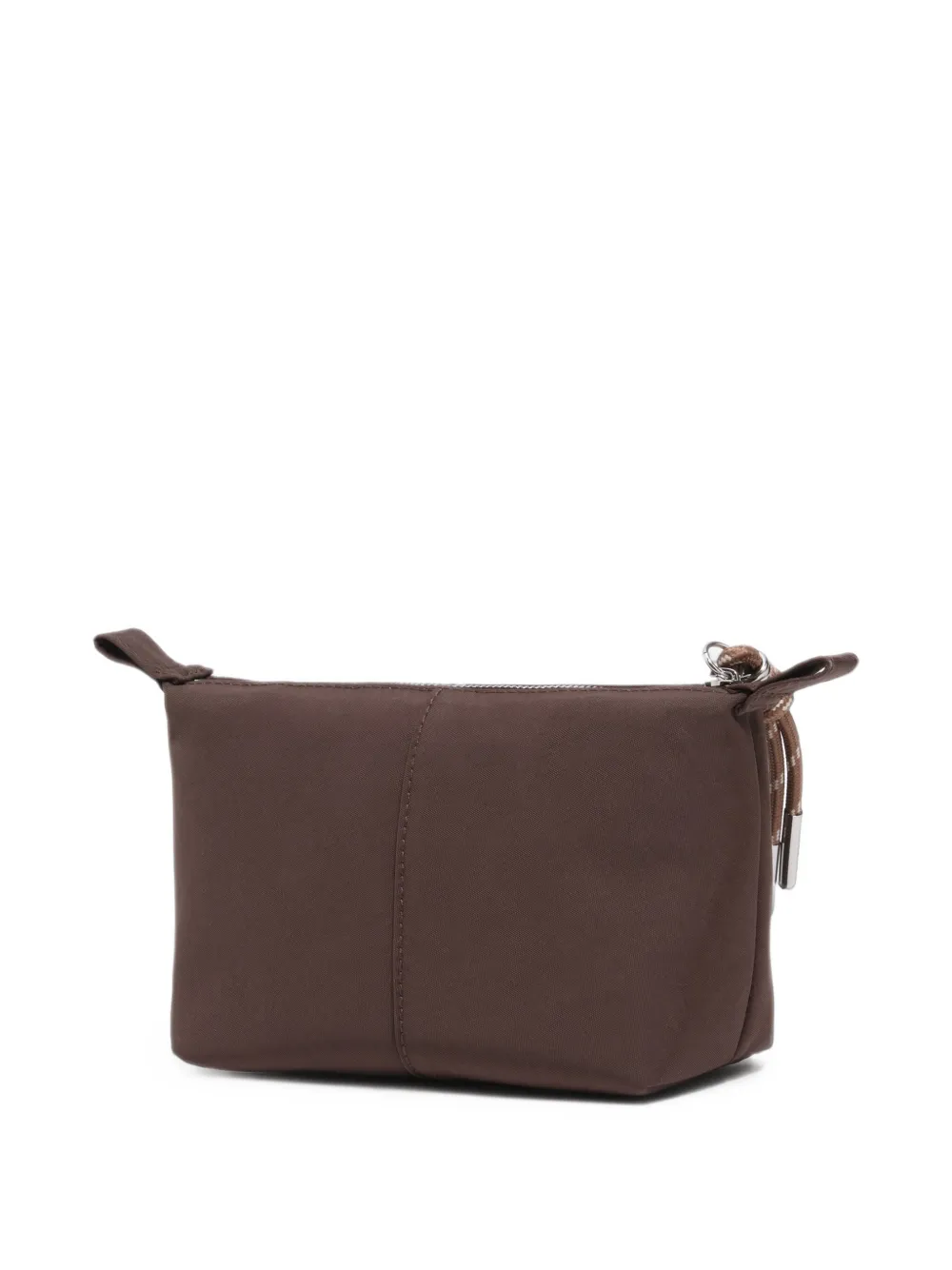 BIMBA Y LOLA Kleine Mocha Trapecio nylon toilettas Bruin