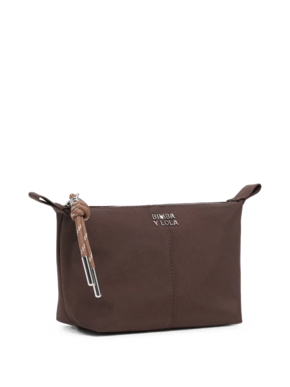 BIMBA Y LOLA small mocha nylon Trapecio toiletry bag - Marrone