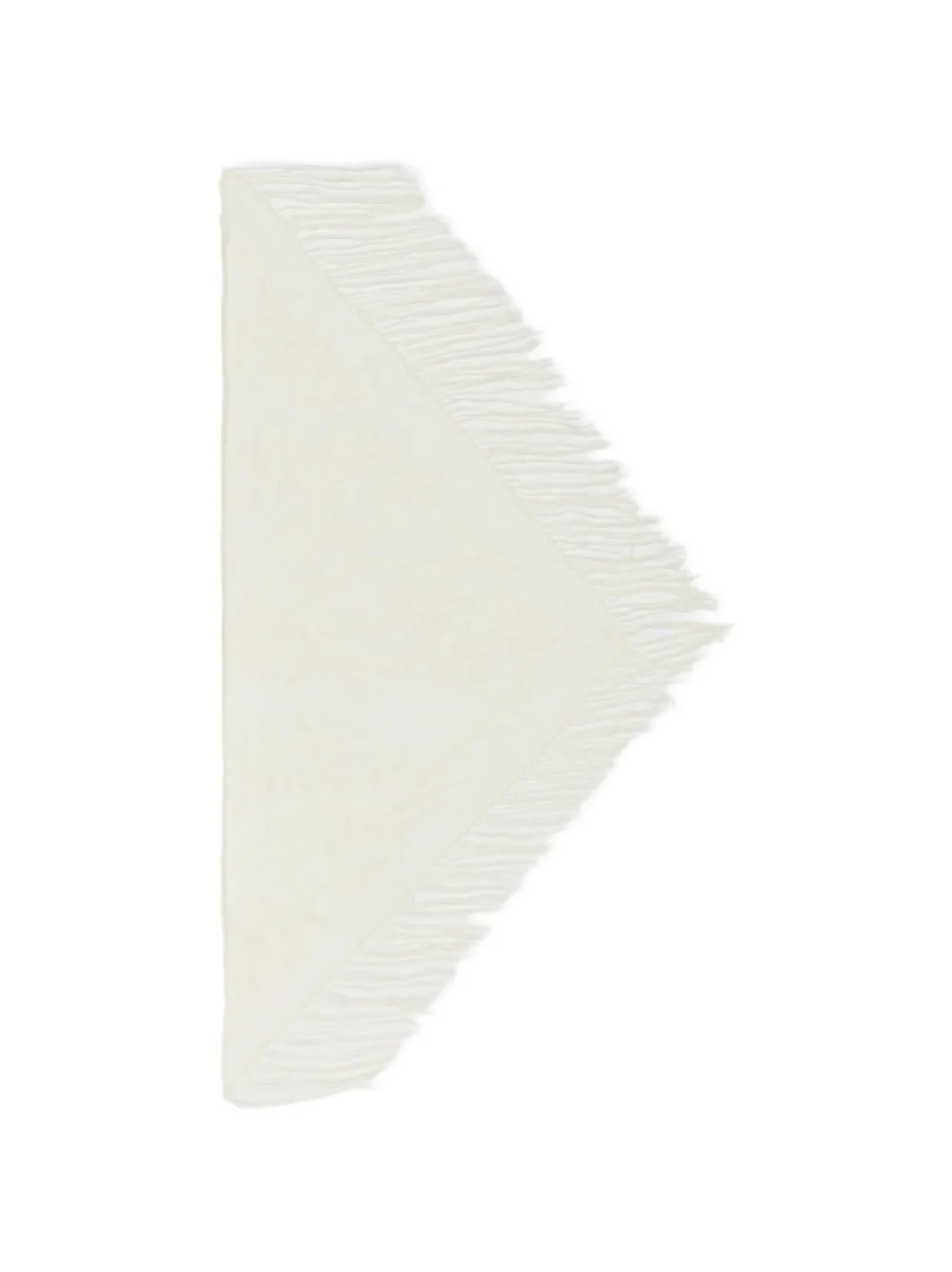BIMBA Y LOLA knit triangle with fringing - Bianco