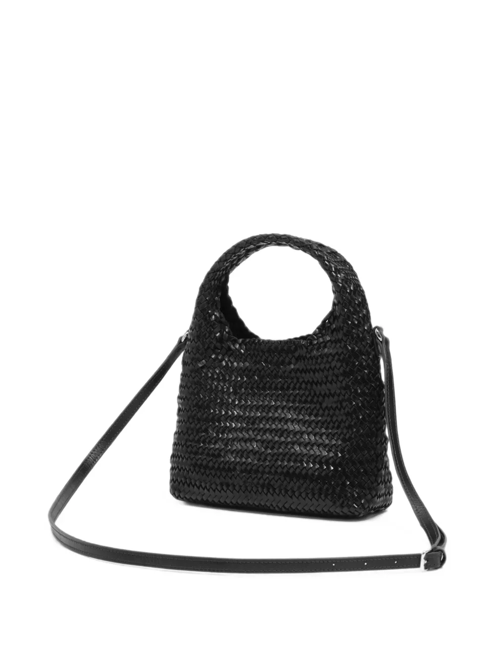 BIMBA Y LOLA Kleine gevlochten leren tas Zwart
