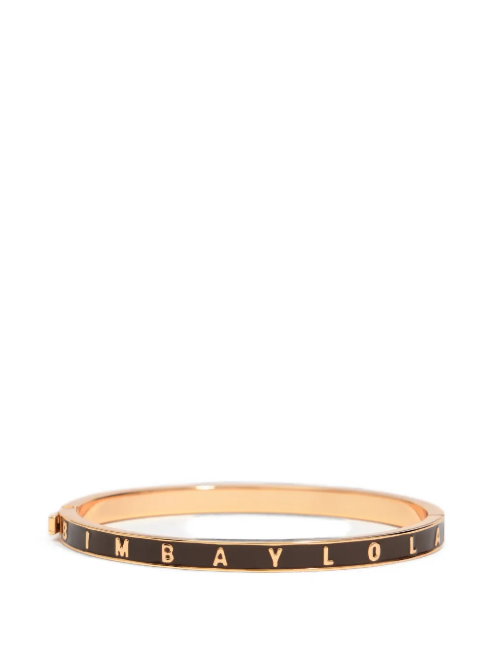 BIMBA Y LOLA brown rigid logo bracelet - Oro