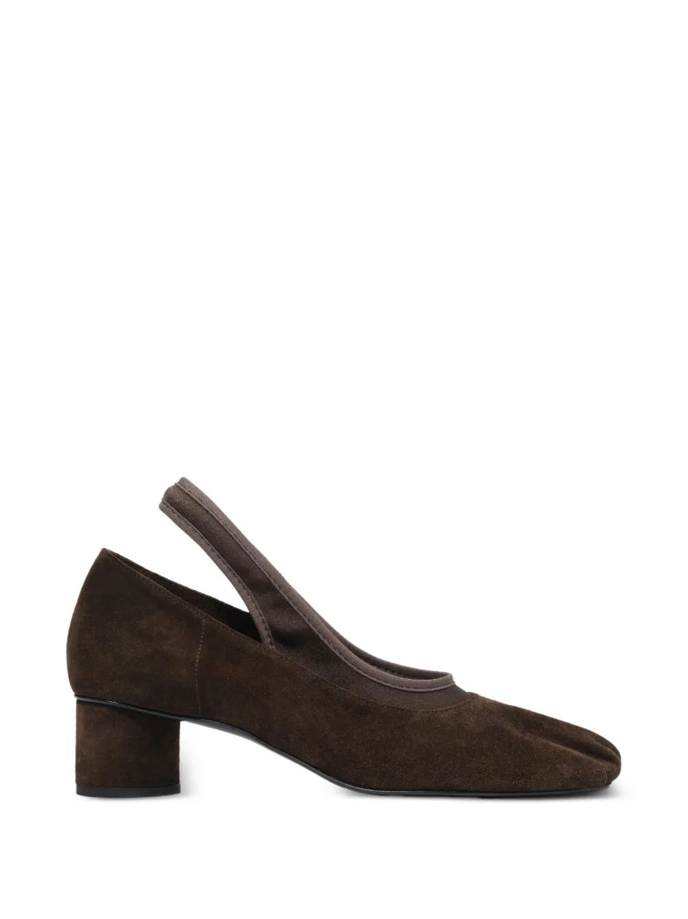 BIMBA Y LOLA brown suede and tricot court shoes
