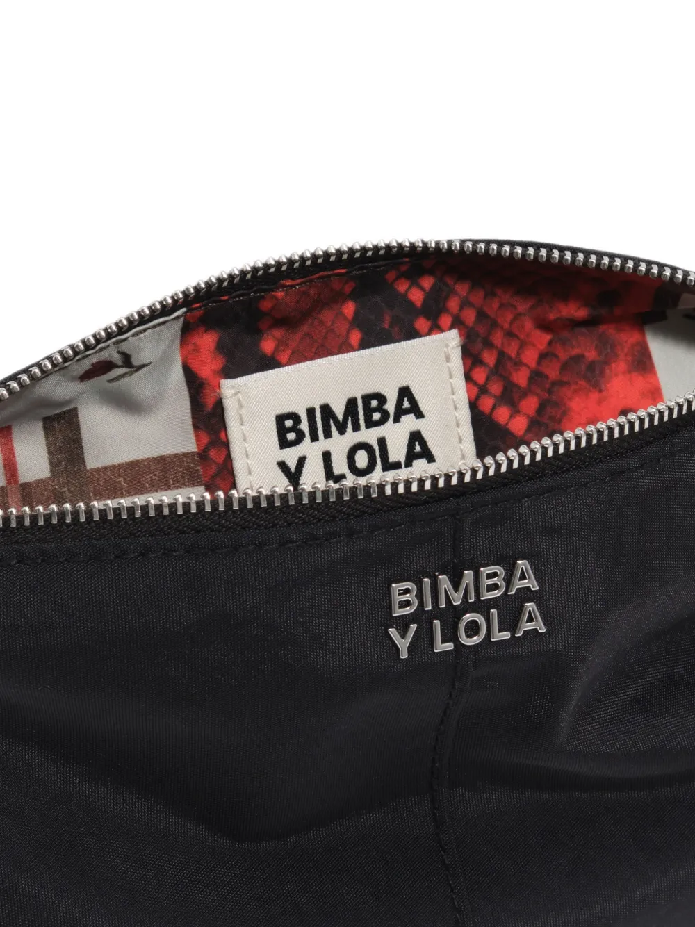 BIMBA Y LOLA Kleine Trapecio nylon make-up tas Zwart