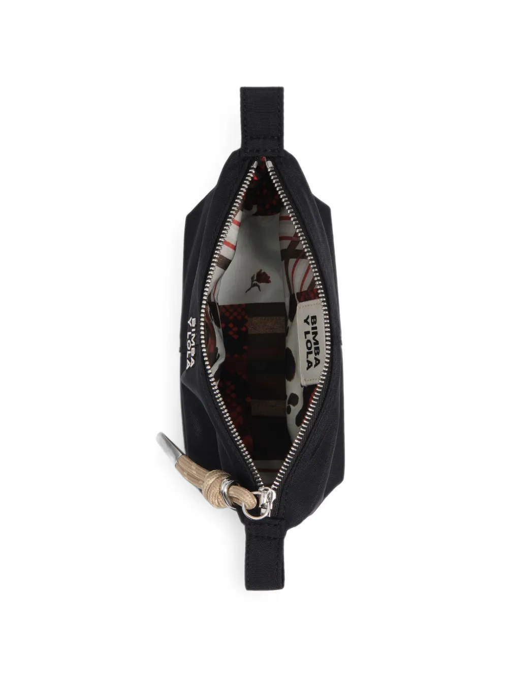 BIMBA Y LOLA Kleine Trapecio nylon make-up tas Zwart