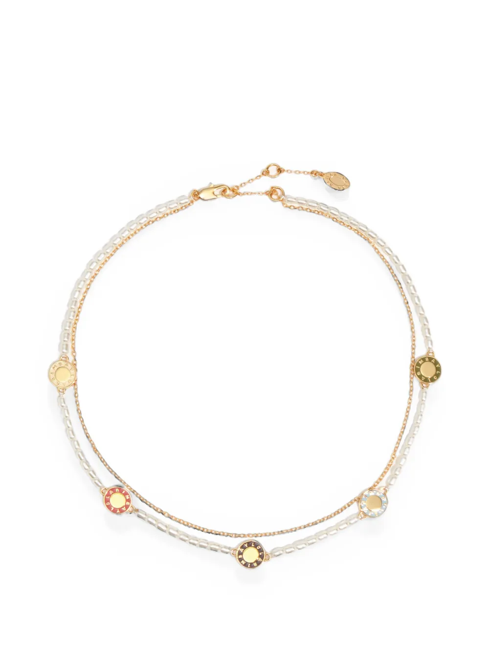BIMBA Y LOLA Perlenkette mit mehrfarbigem Logo - Gold