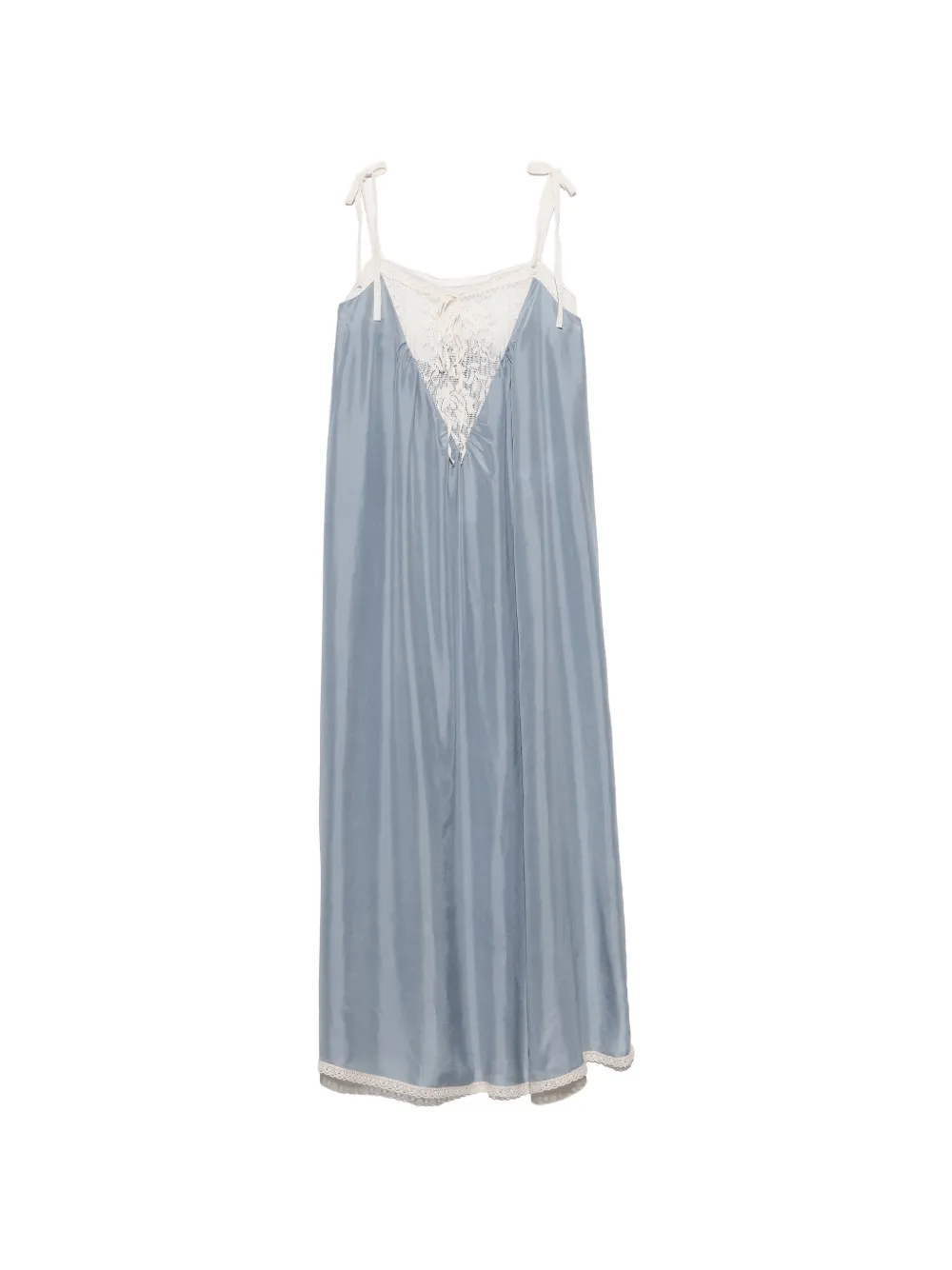 BIMBA Y LOLA light blue silk dress with lace straps