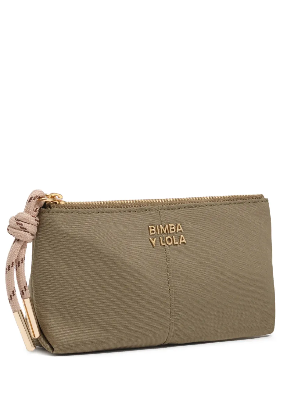 BIMBA Y LOLA olive green nylon coin purse - Verde