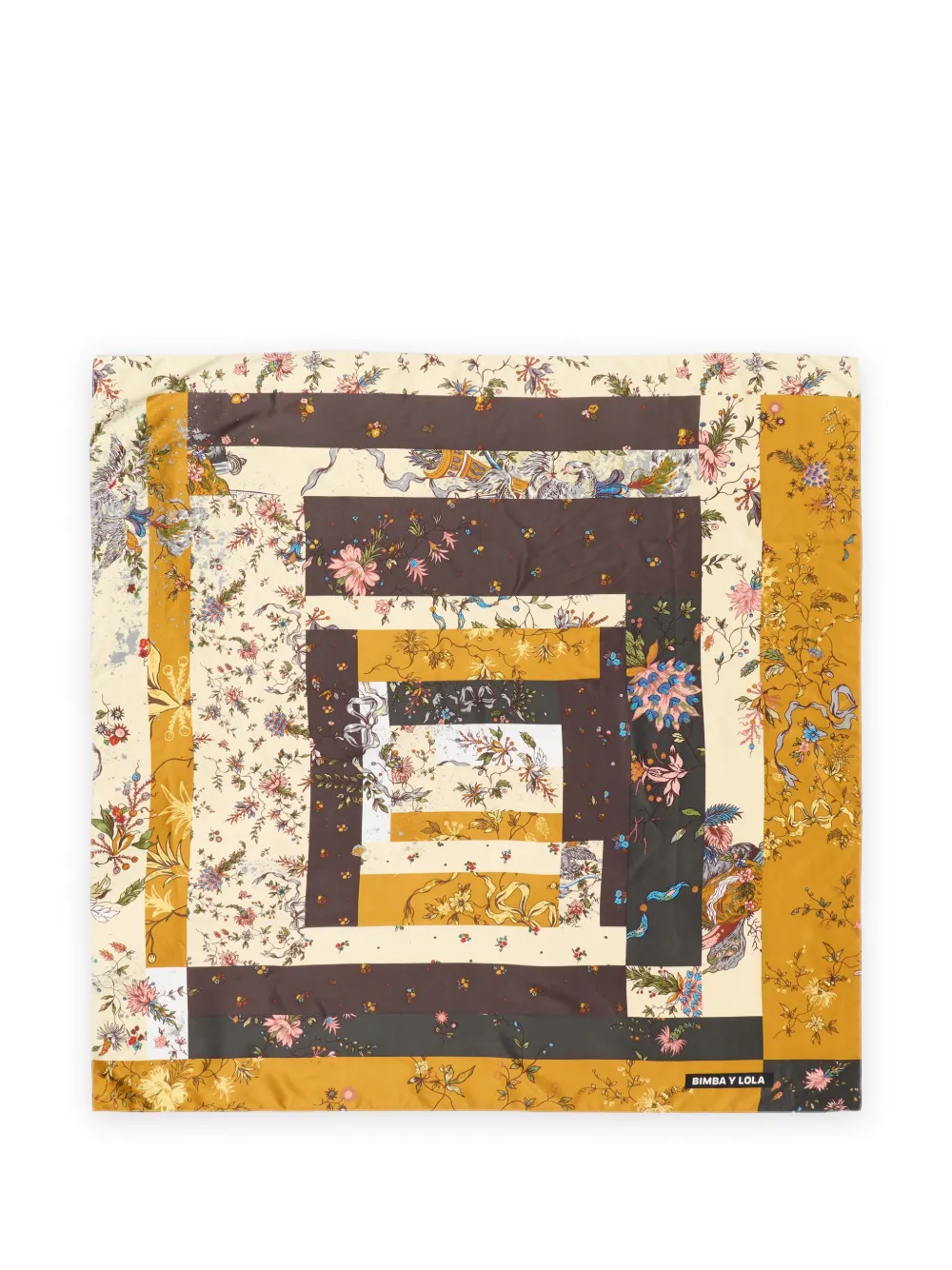 BIMBA Y LOLA Sciarpa con design patchwork - Toni neutri