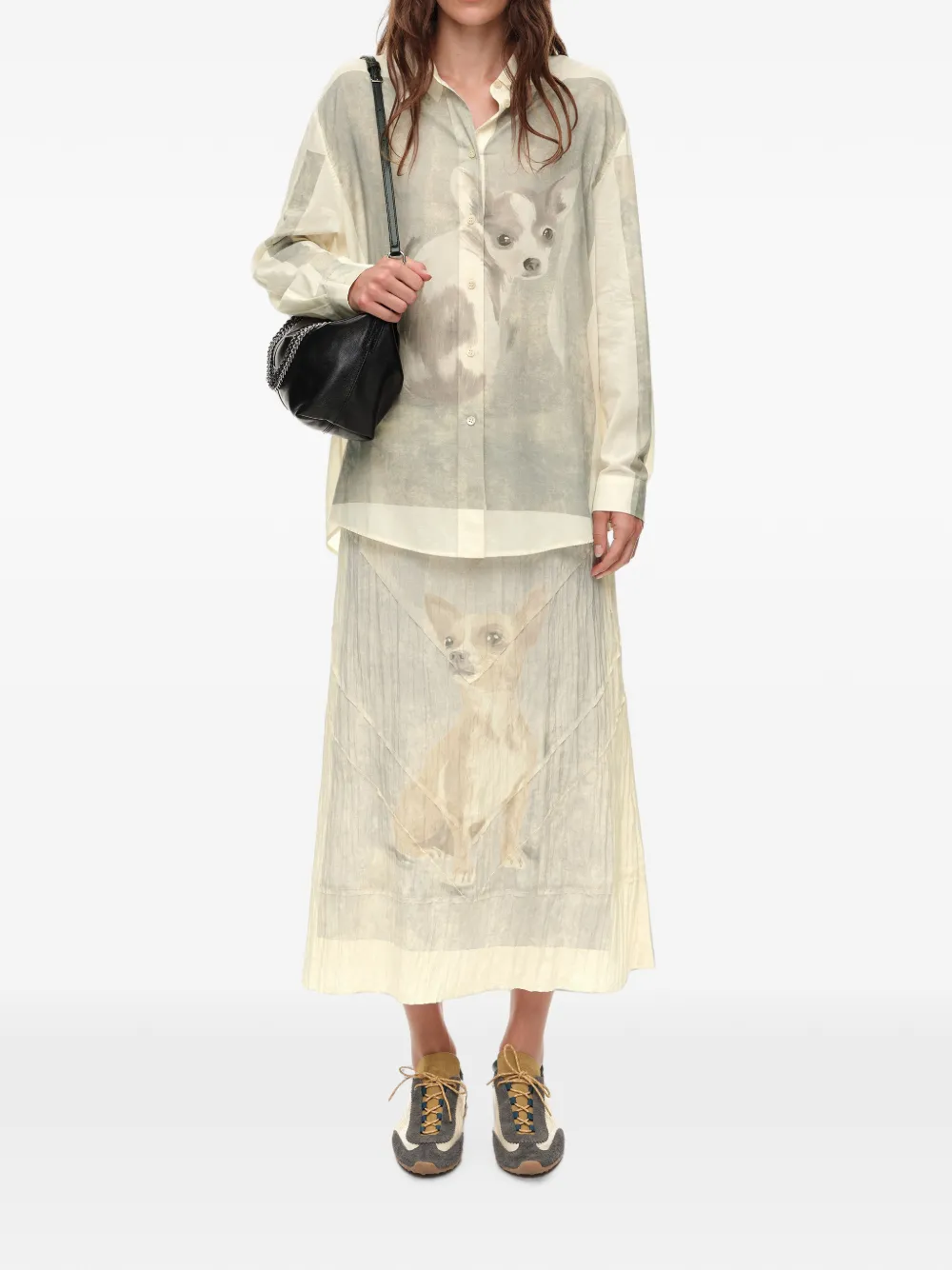 BIMBA Y LOLA camel Chihuahua A-line skirt Beige