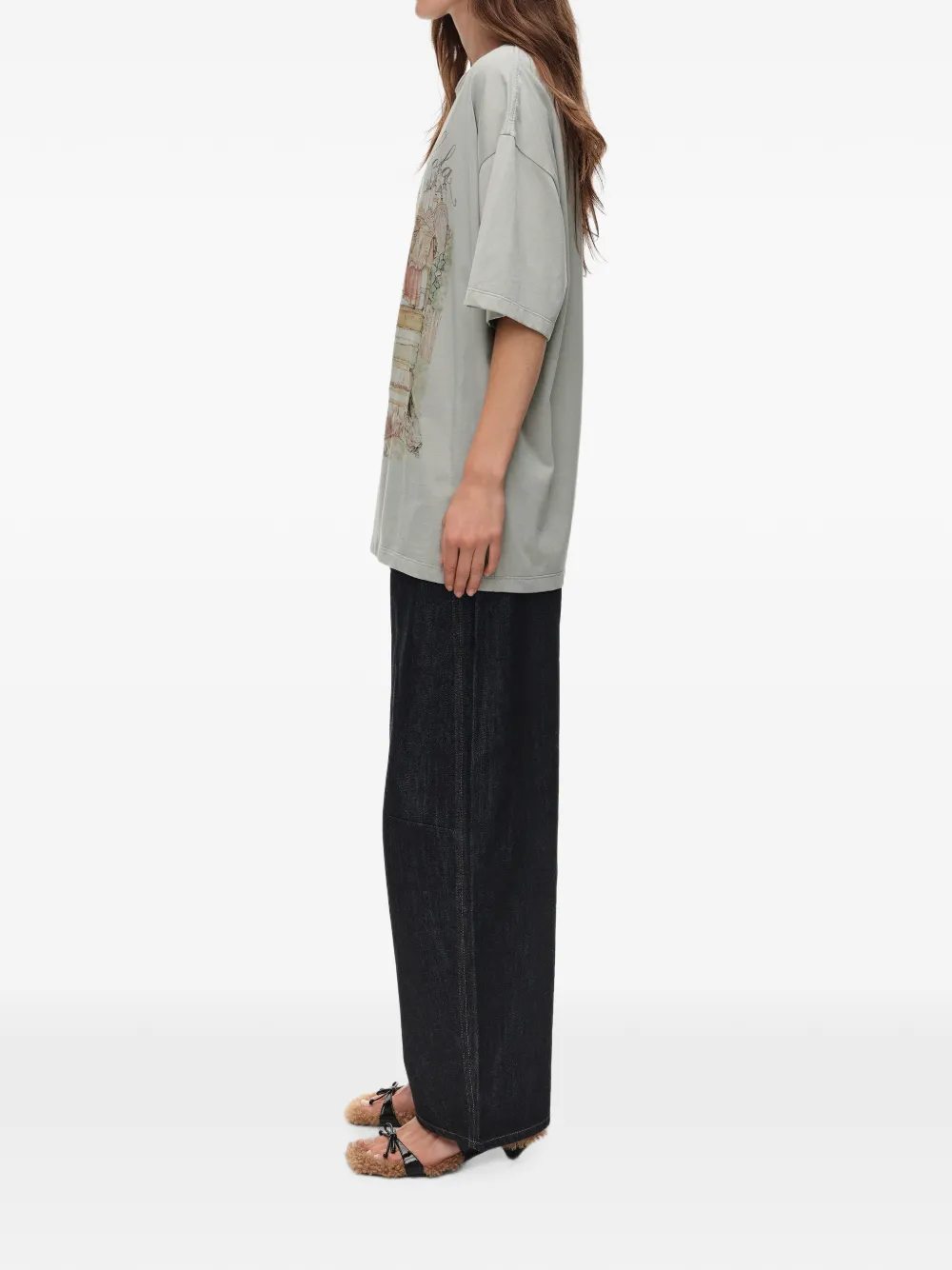 BIMBA Y LOLA Fábula T-shirt met logo Grijs
