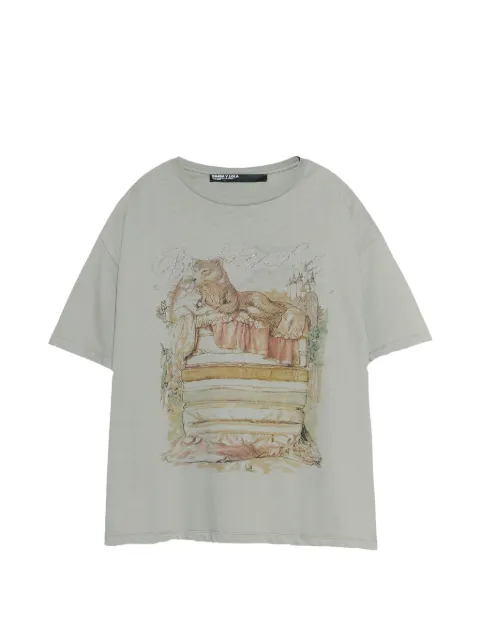 BIMBA Y LOLA lysegrå Fábula T-shirt med logo