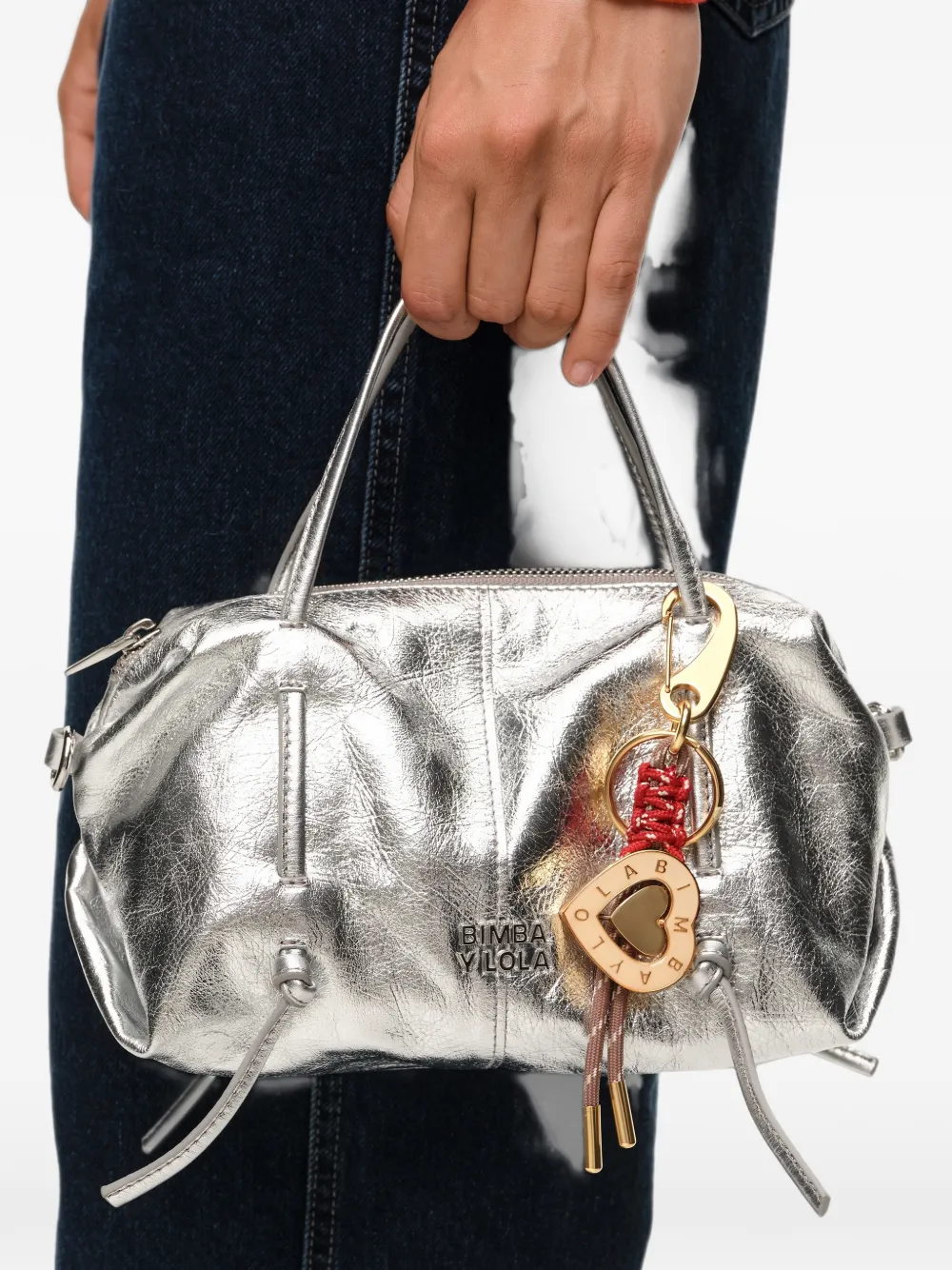 BIMBA Y LOLA Sleutelhanger met gouden hart en logo