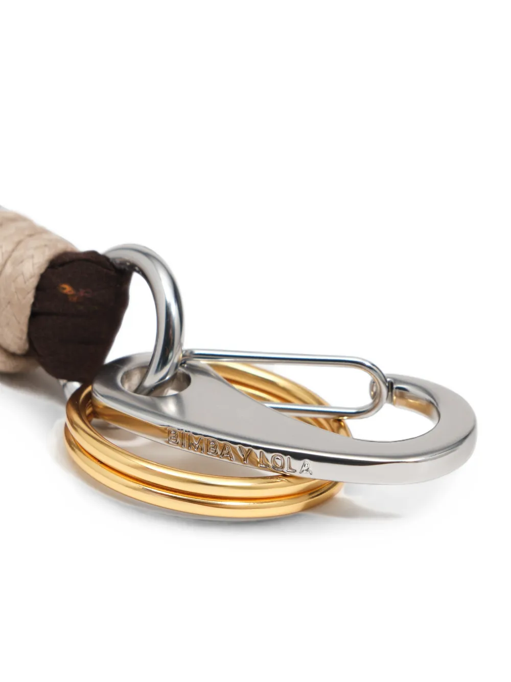 BIMBA Y LOLA Sleutelhanger met sjaal en patchwork Bruin